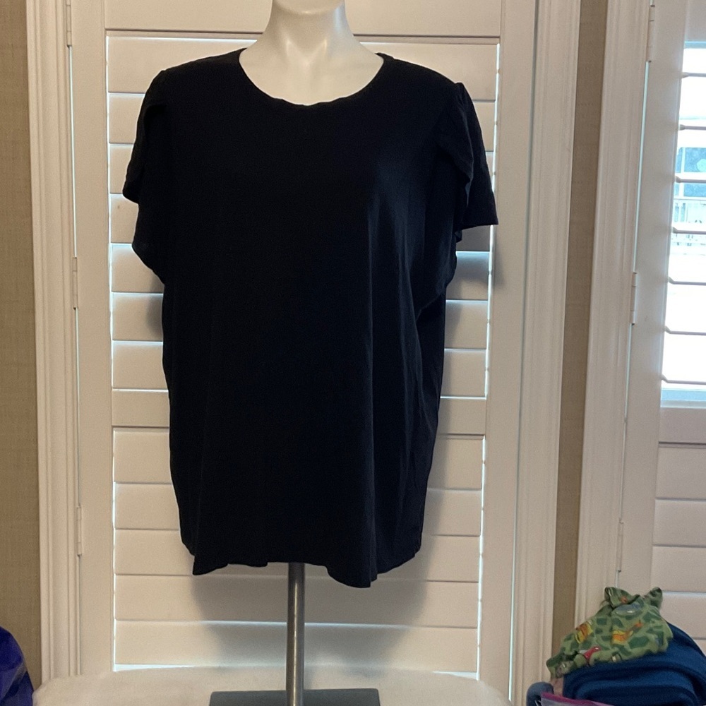 Nine West Black Short Sleeve Top